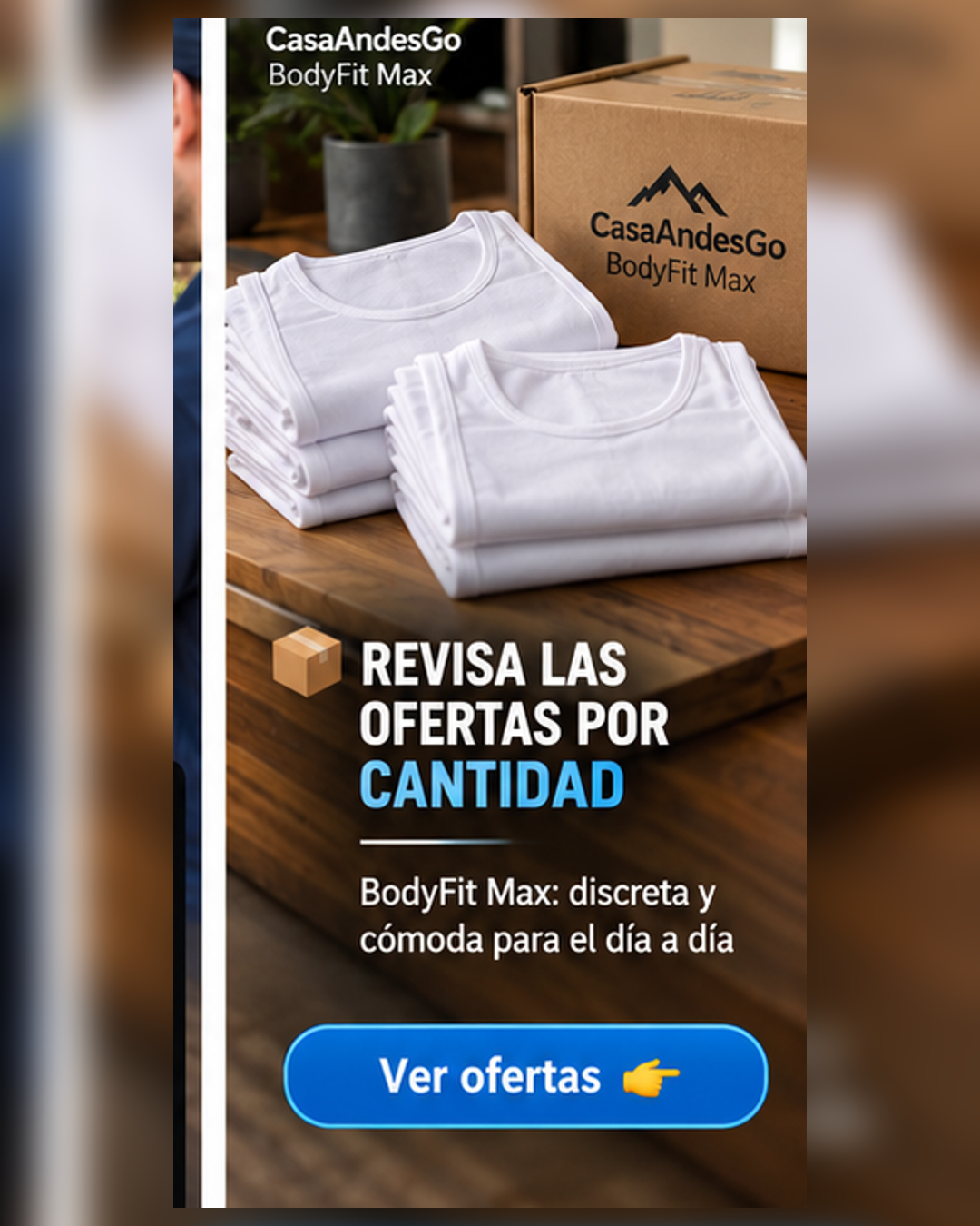 Camiseta Reductora Masculina Invisible BLANCA