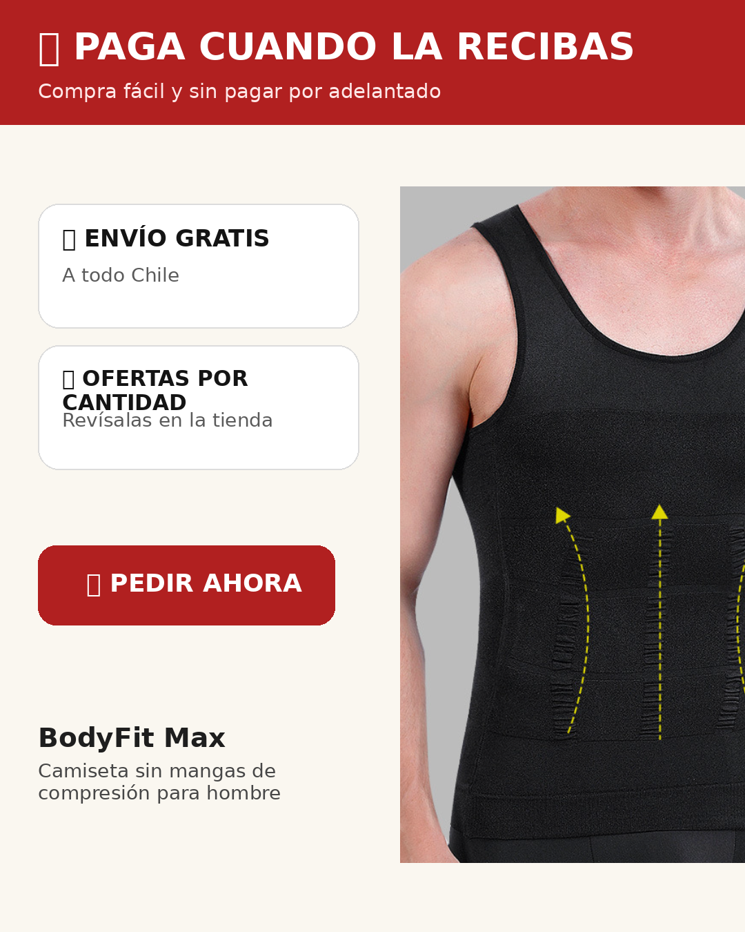 Camiseta Reductora Masculina Invisible NEGRA
