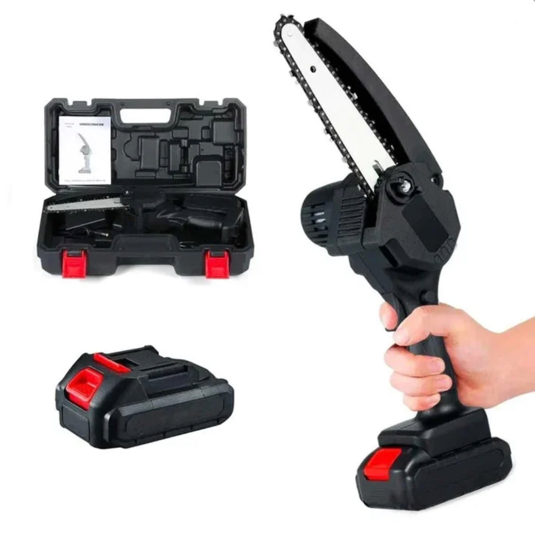 Mini Motosierra Inalámbrica con 2 Baterías
