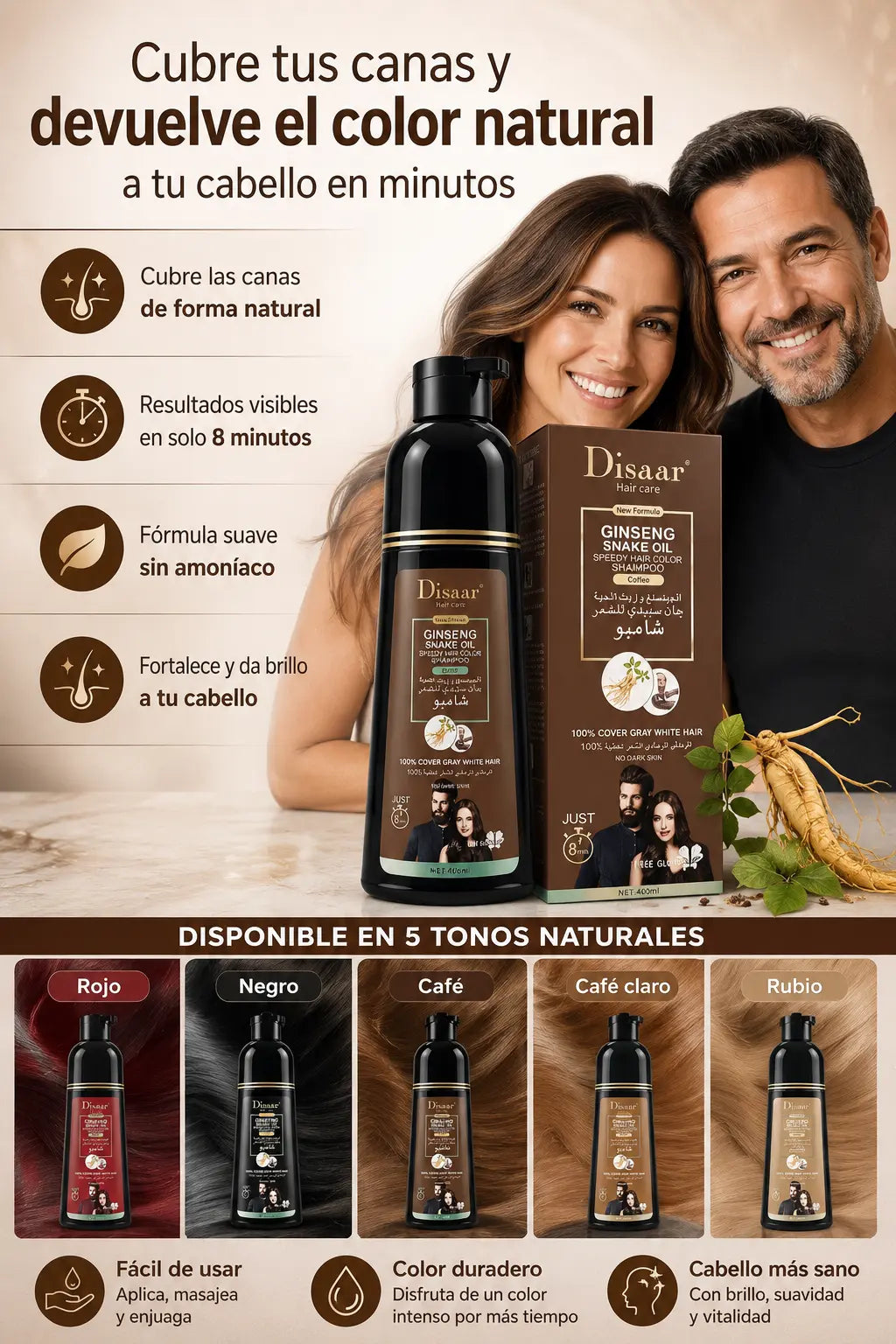 Shampoo Cubre Canas Argán Dissar