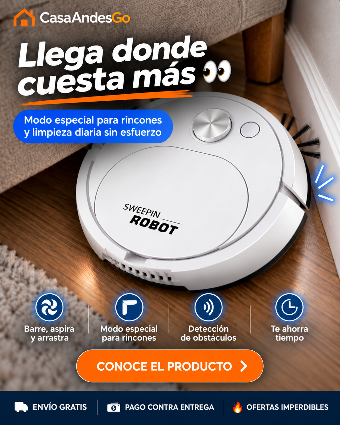 Aspiradora Robot 3 en 1