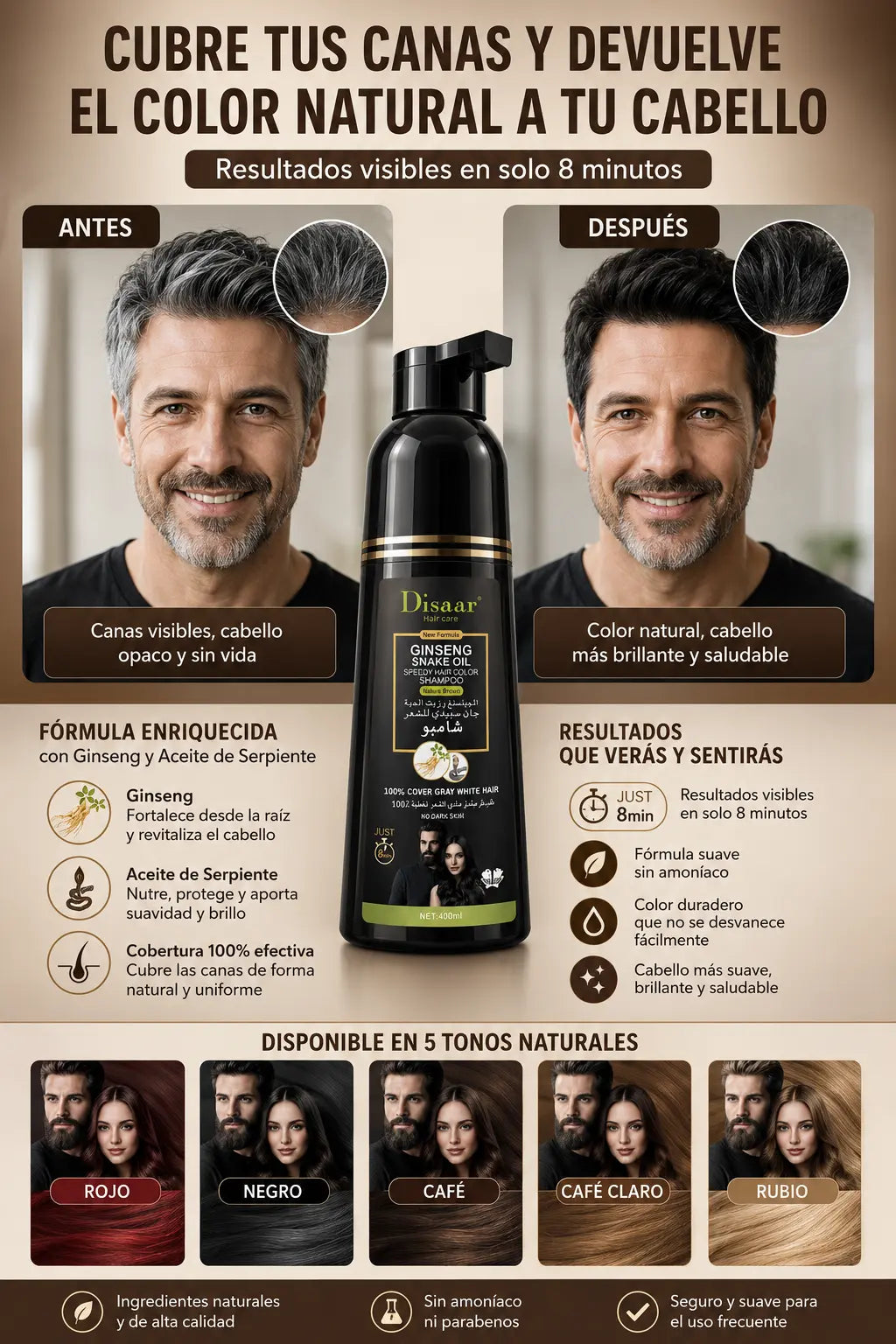Shampoo Cubre Canas Argán Dissar