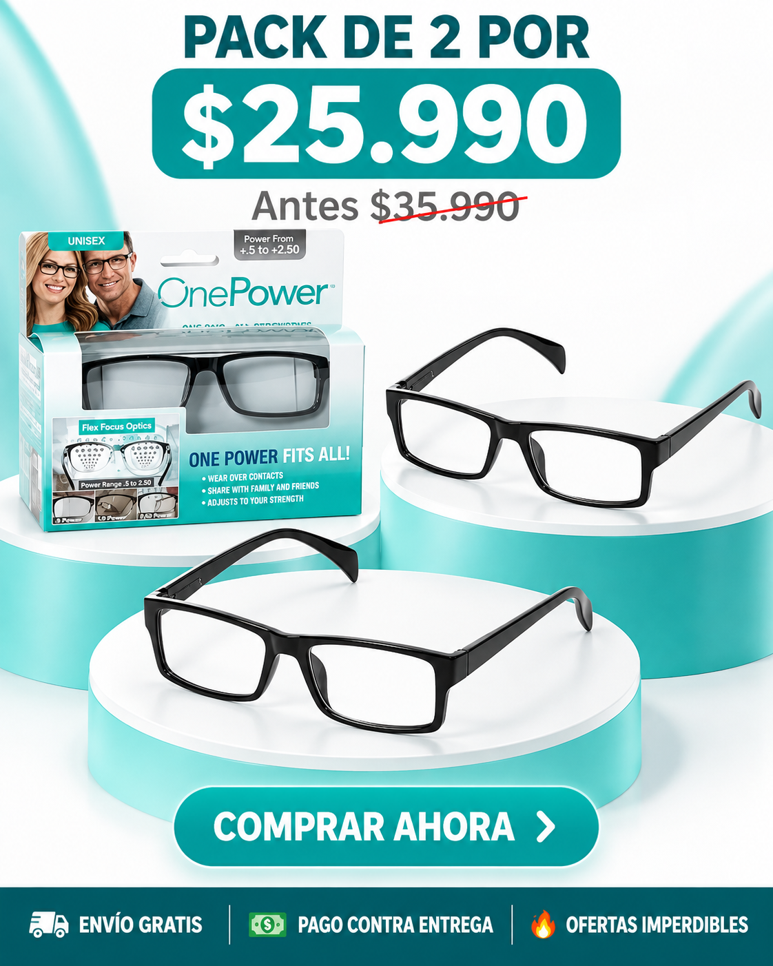 Pack de 2 Lentes de Lectura Multifocales