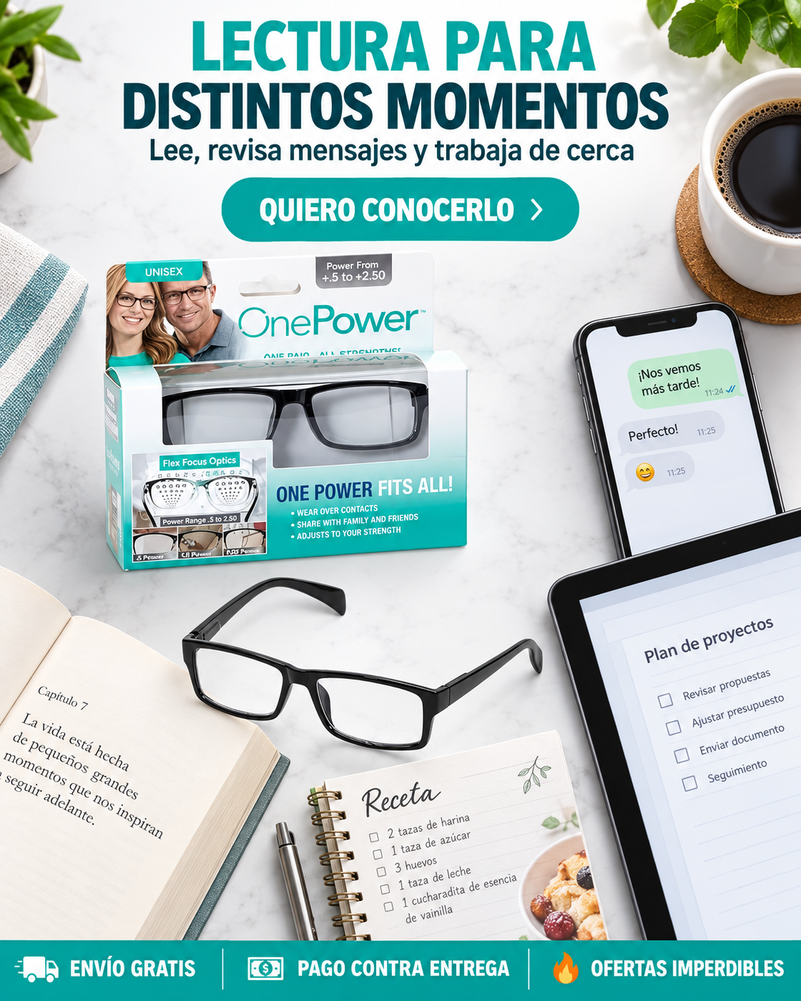 Pack de 2 Lentes de Lectura Multifocales