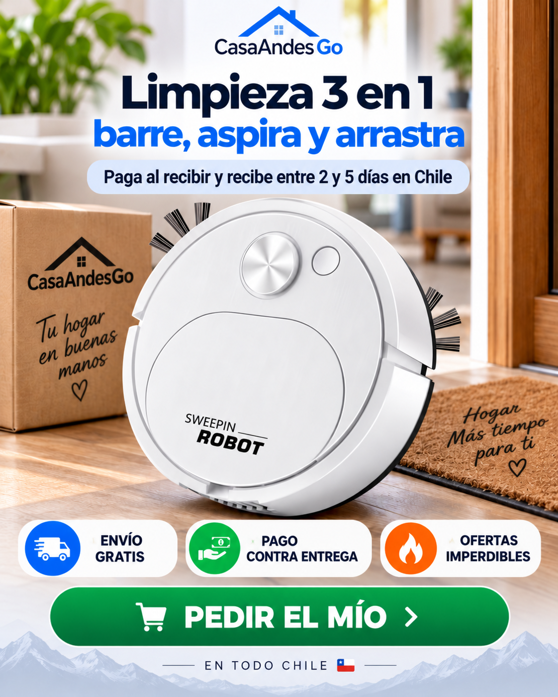 Aspiradora Robot 3 en 1