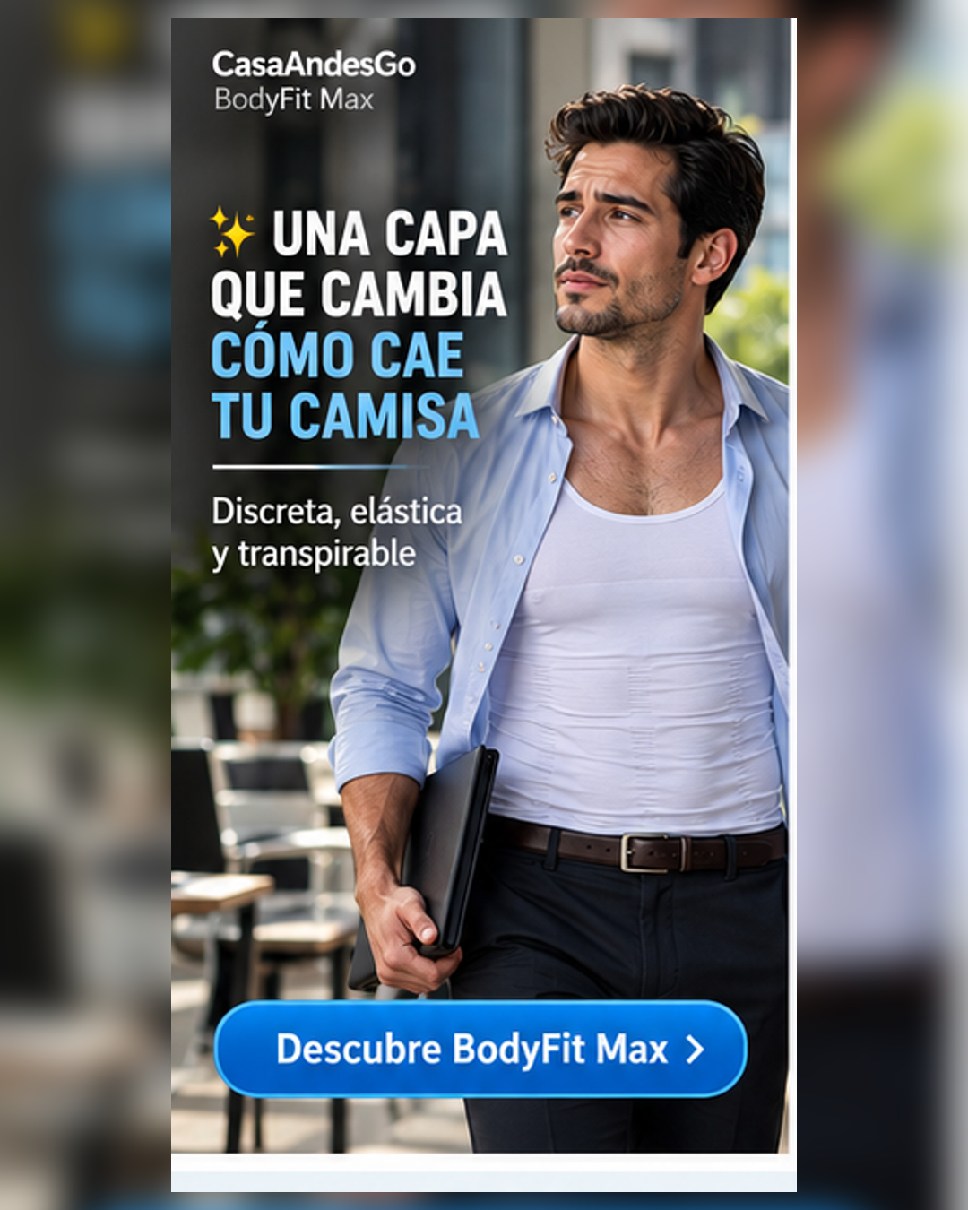Camiseta Reductora Masculina Invisible BLANCA