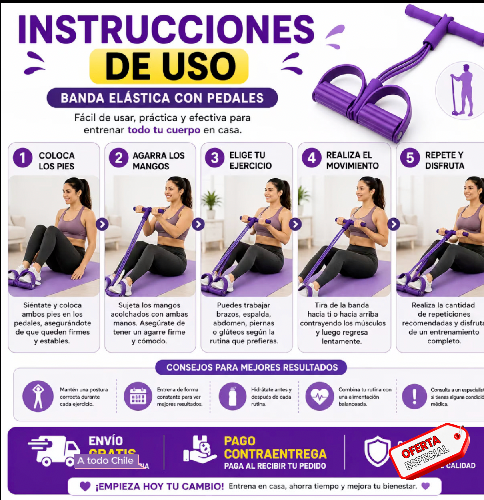 Bandas Elásticas Resistencia Con Pedal