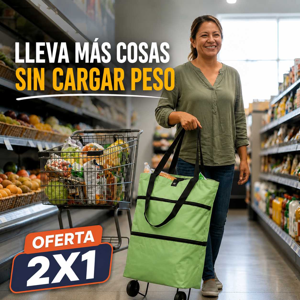 Bolso Plegable Con Ruedas