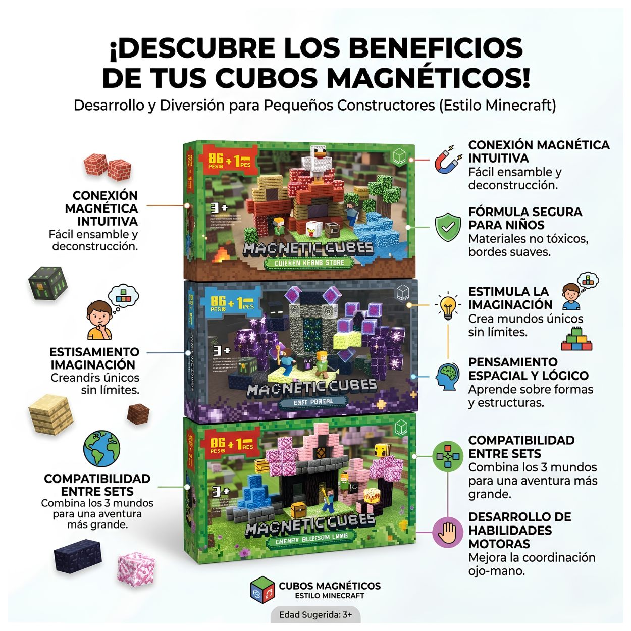 Bloques Magnéticos STEM 86 Piezas