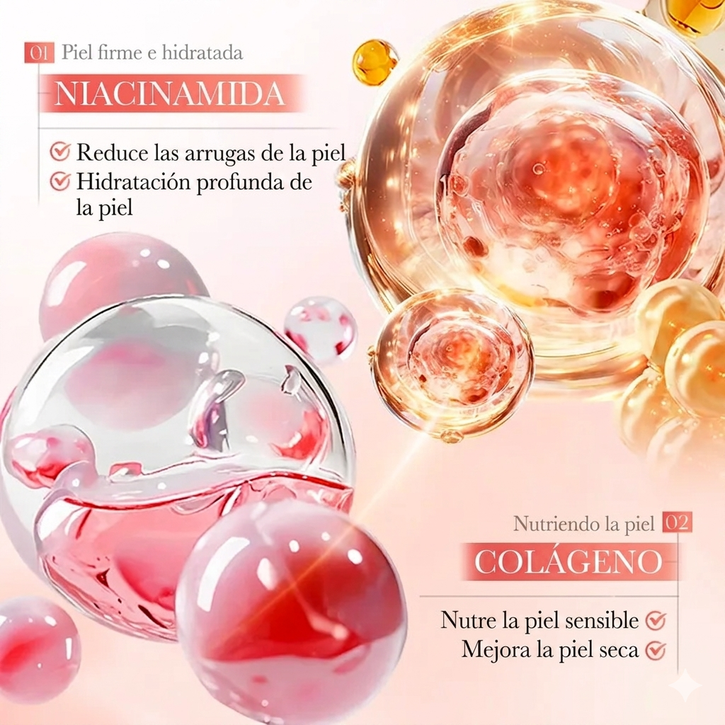 Dúo Rejuvenecedor Sadoer: Sérum+Crema / Nicotinamida & Colágeno