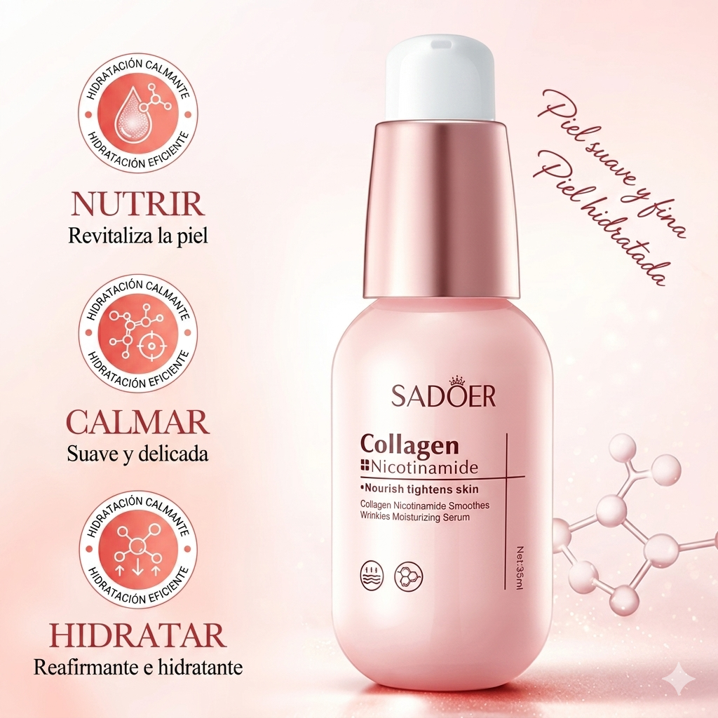 Dúo Rejuvenecedor Sadoer: Sérum+Crema / Nicotinamida & Colágeno