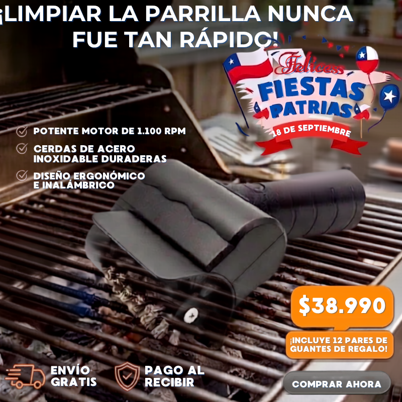Kit Cepillo BBQ mas 12 Pares de Guantes