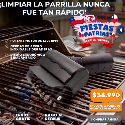 Kit Cepillo BBQ mas 12 Pares de Guantes