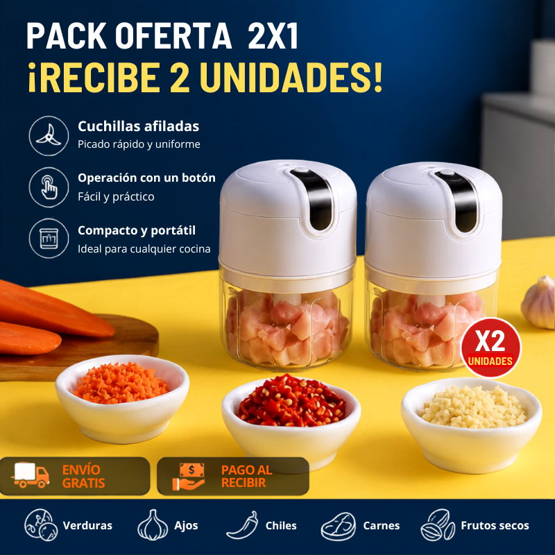 Pack 2 Picadoras Eléctricas de 250ML