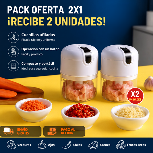 Pack 2 Picadoras Eléctricas de 250ML