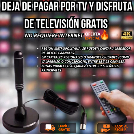 Antena Amplificadora de HD TV