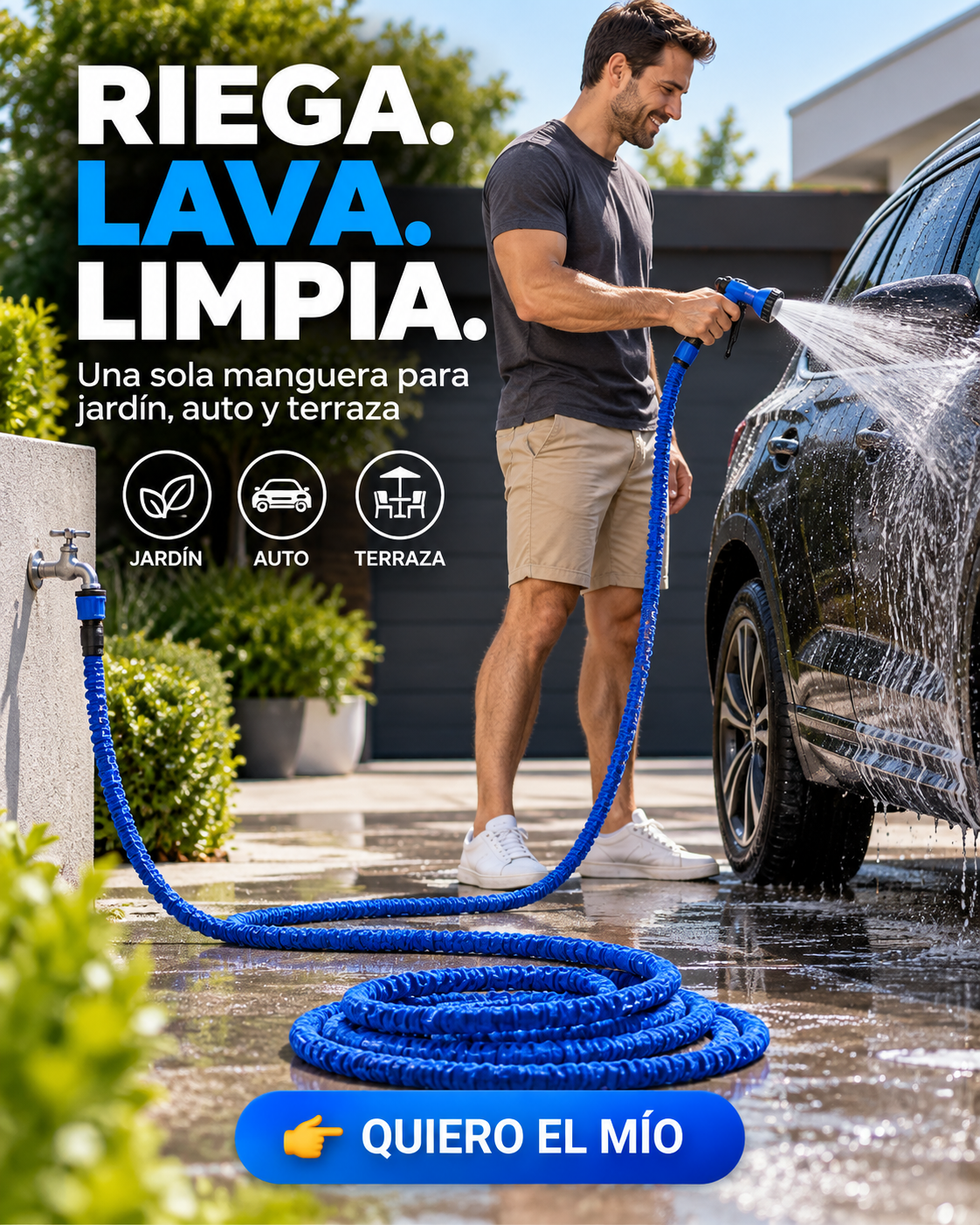 Manguera Retractil Expandible 22.5m
